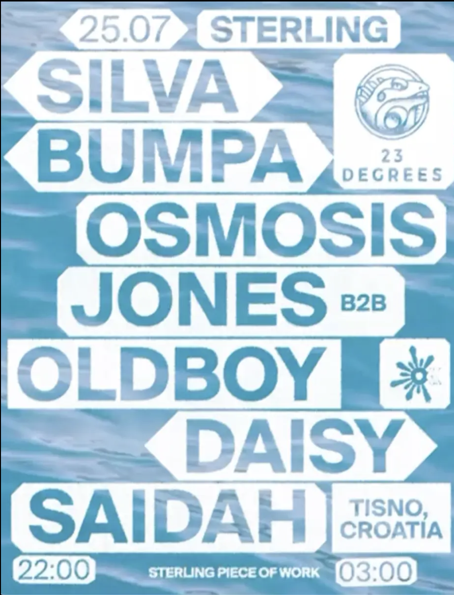 25.07.26 (Tisno, Croatia): Silva Bumpa, Osmosis Jones b2b Oldboy, SAIDAH & DAISY