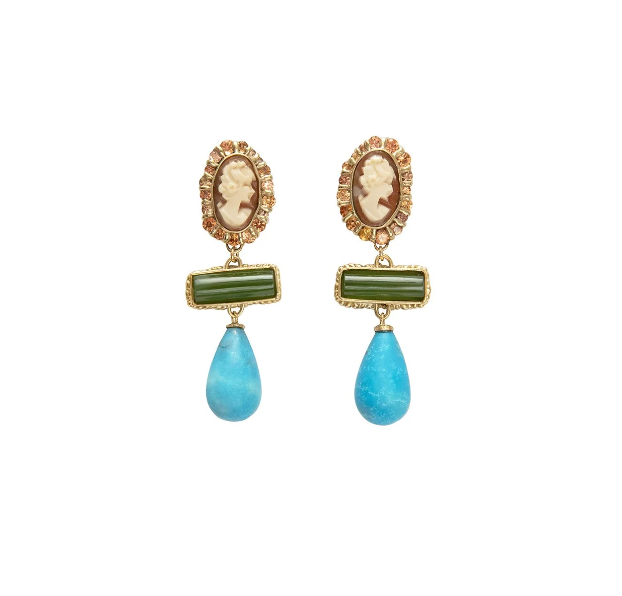 Coralie Halo Drop Earrings