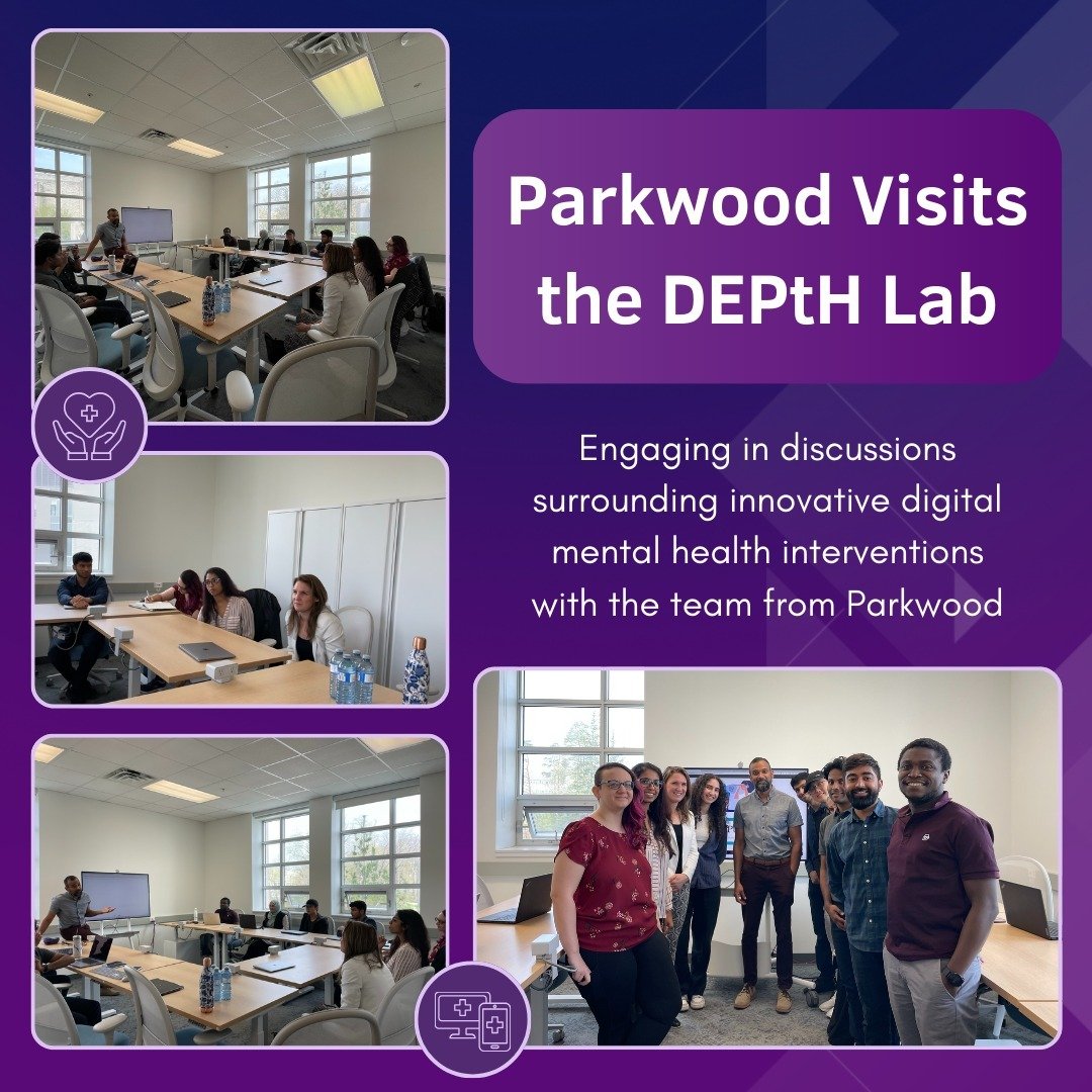 Honoured to host mental health professionals from Parkwood Institute of St. Joseph's Health Care London, London at the DEPtH Lab for engaging discussions on our innovative projects concerning digital mental health interventions, involving cutting-edg