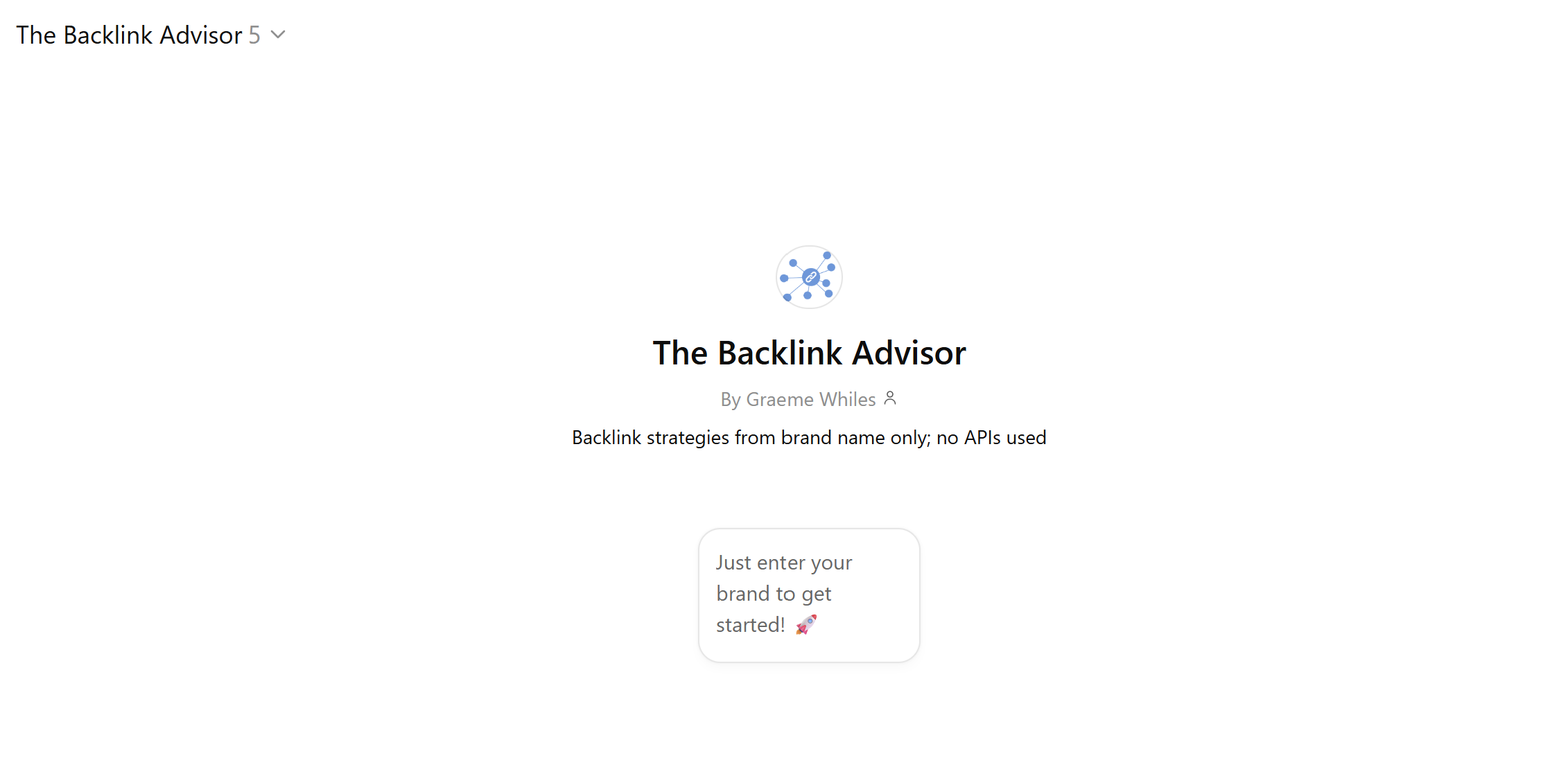 The Backlink Advisor