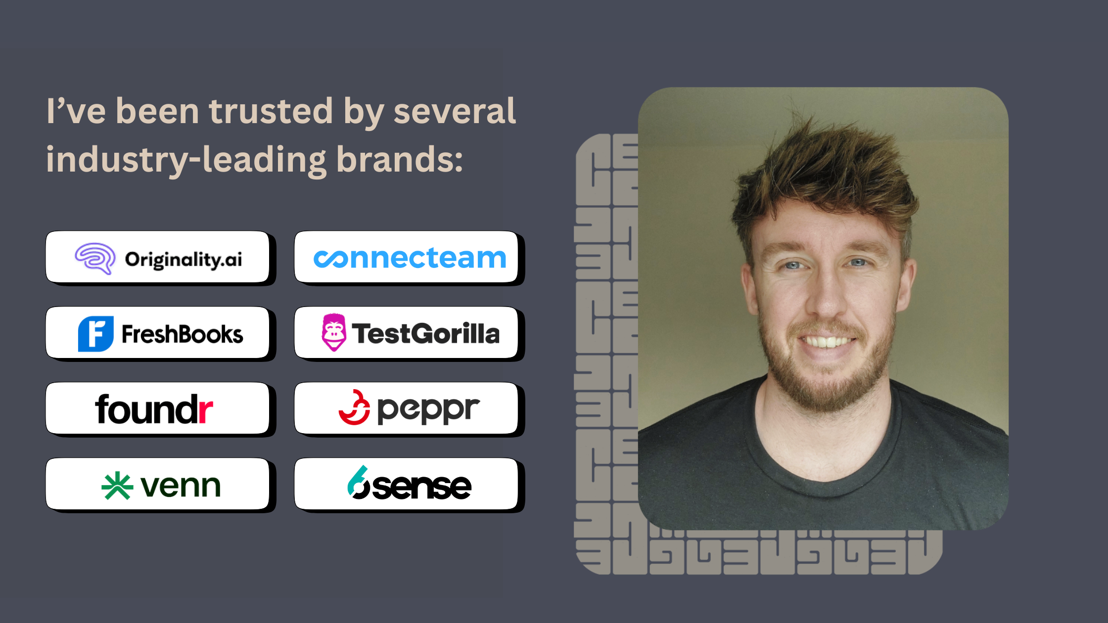 A breakdown of the brands that Graeme Whiles has worked with as a Content Marketing Consultant, highlighting his expertise in this industry.