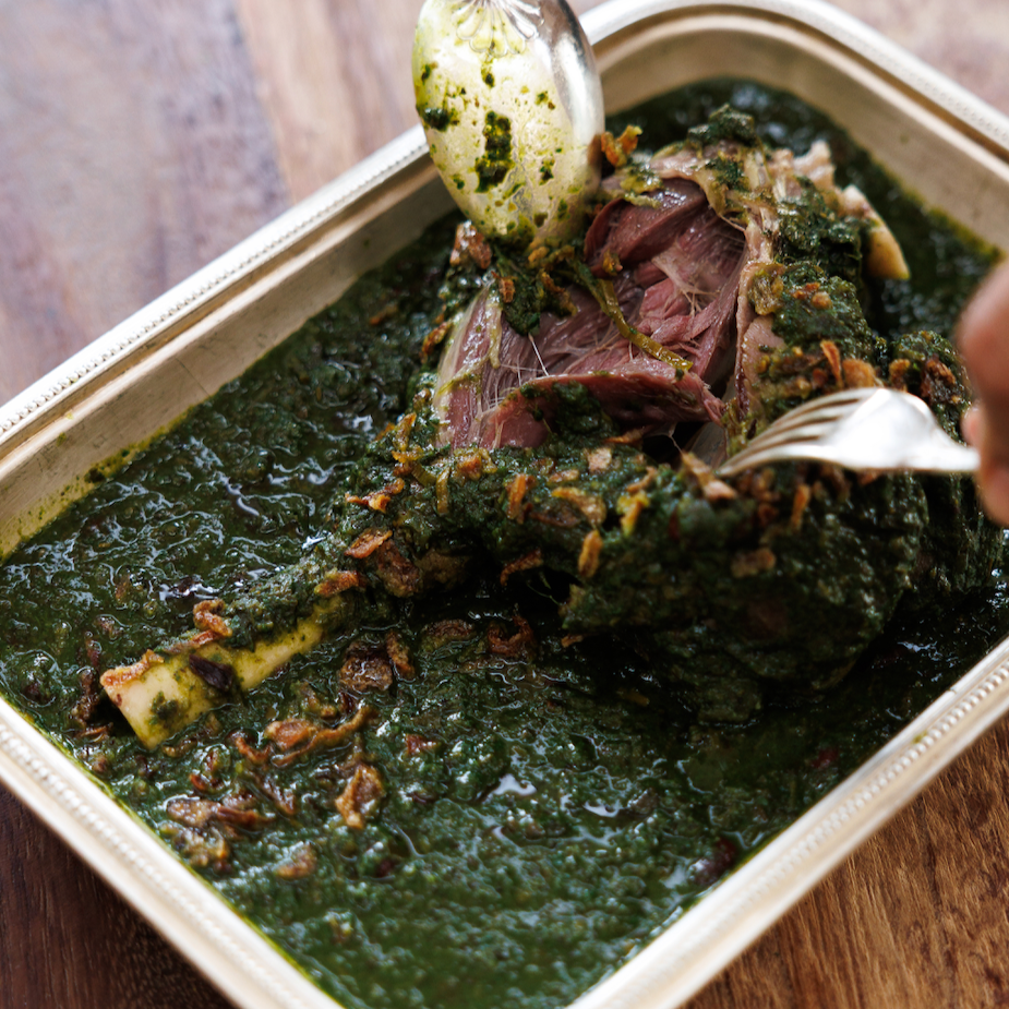 Ghormeh Sabzi / lamb shank, herb & kidney bean stew / 110 AED