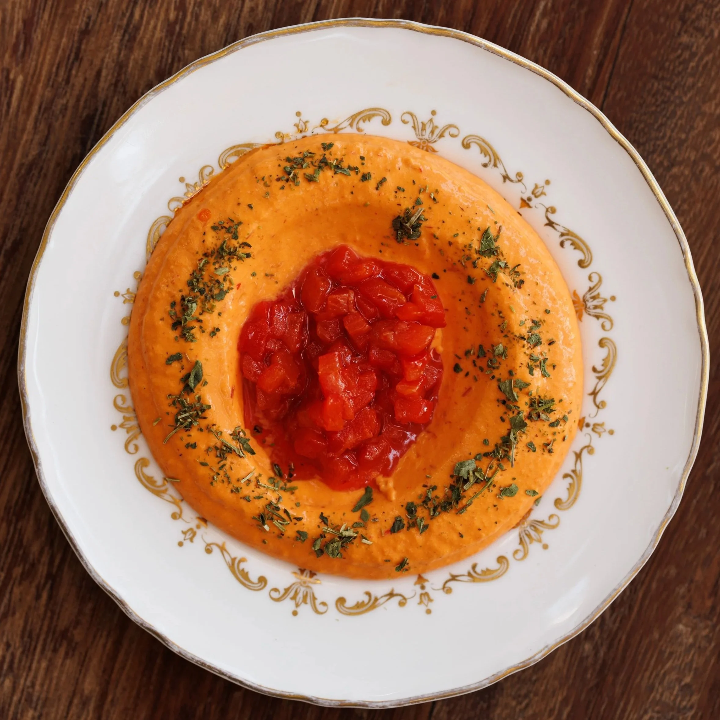 Spicy Whipped Feta / greek feta, palestinian chilli, roasted peppers / 38 AED