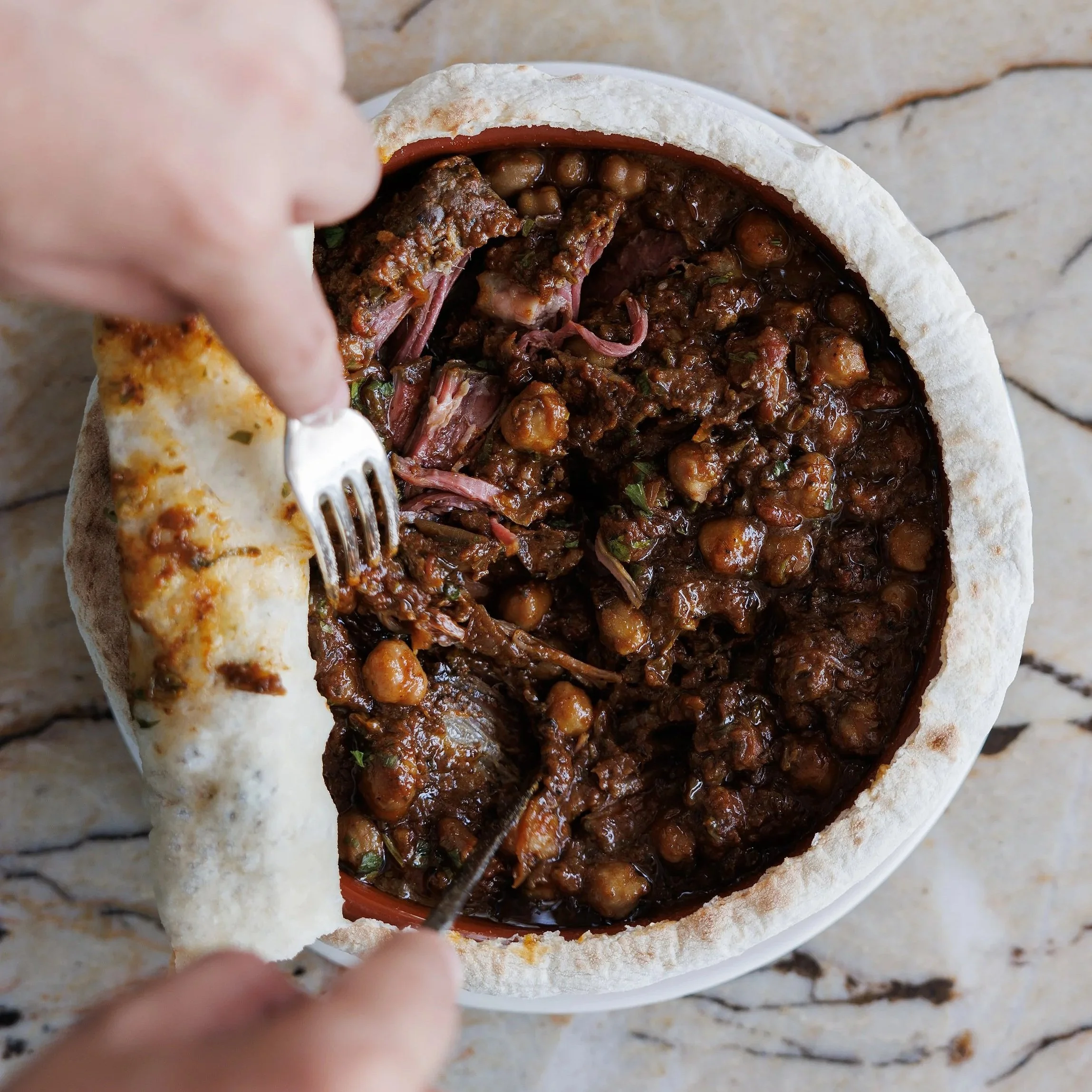 Shortrib Khoresh / beef shortrib, chickpea & sour grape stew / 149 AED