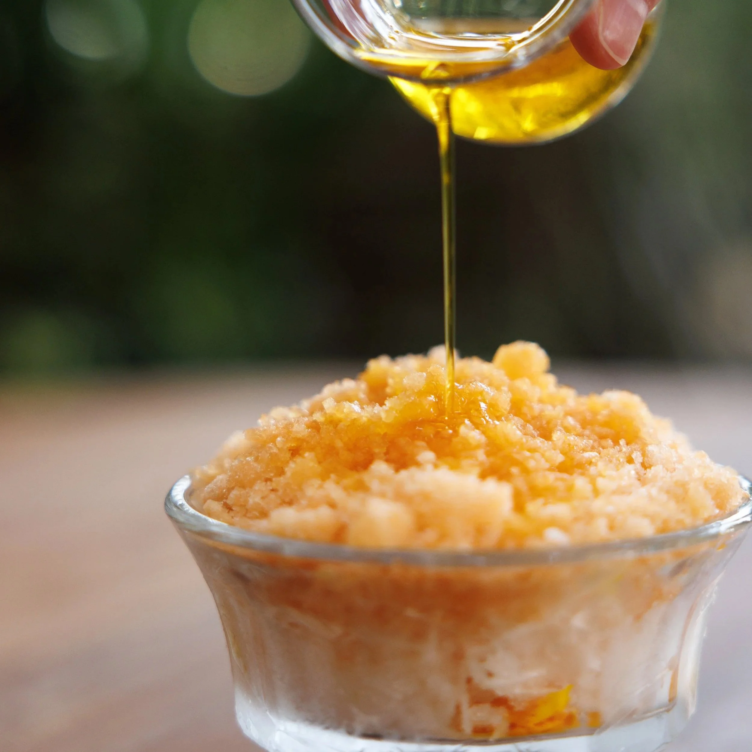 Faloodeh / lime & rose granita, saffron ice cream, frozen sweet melon / AED 39