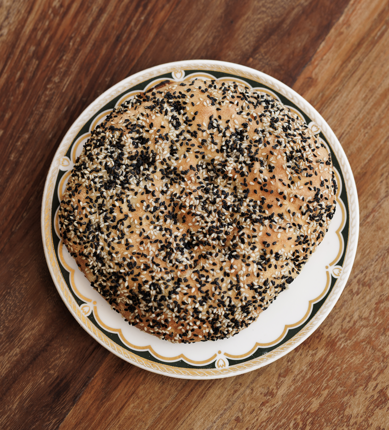 Barbari Bread / crispy sesame & onions seeds flatbread / 15 AED