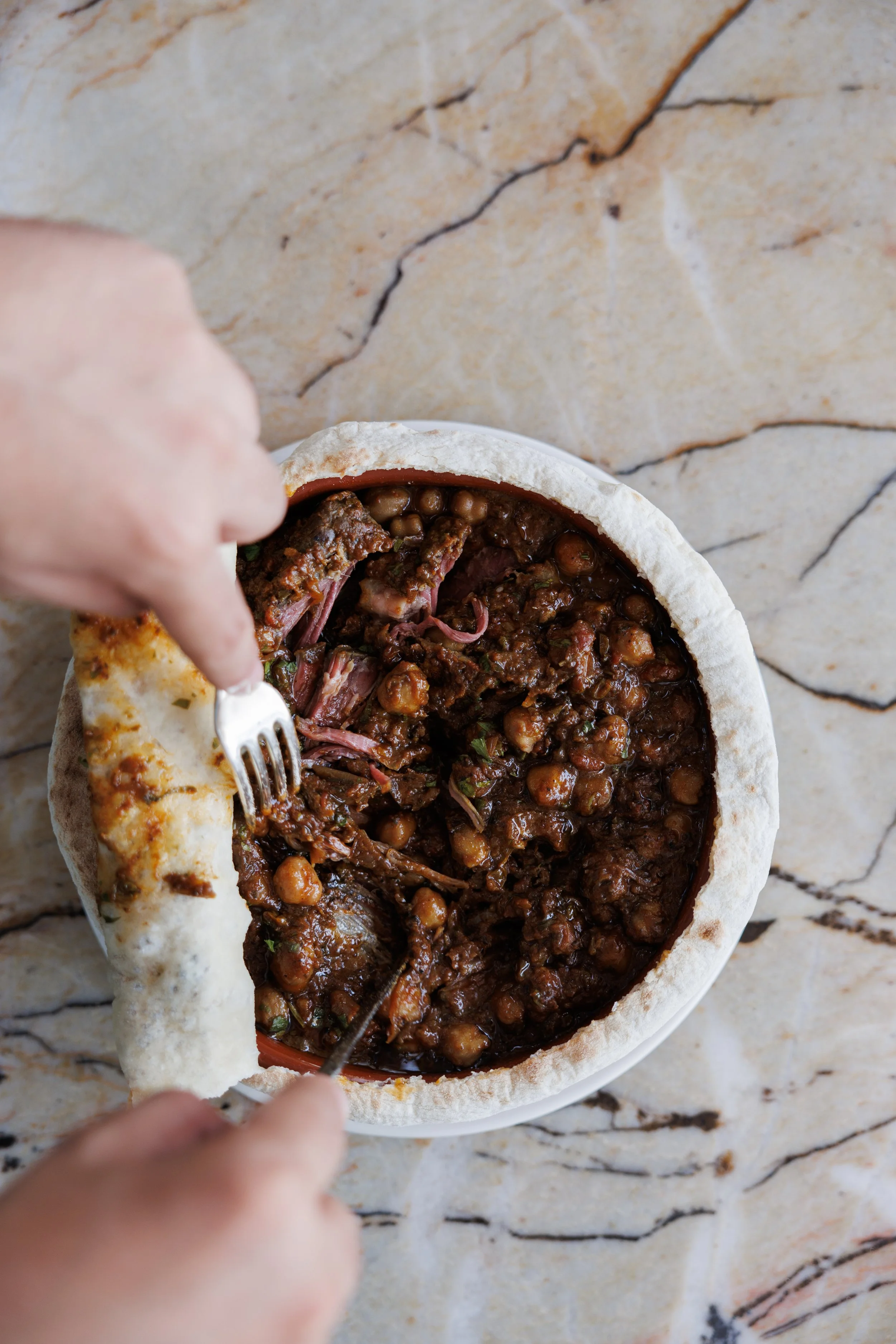 Shirtrib Khoresht / beef shortrib, chickpea & sour grape stew / 149 AED