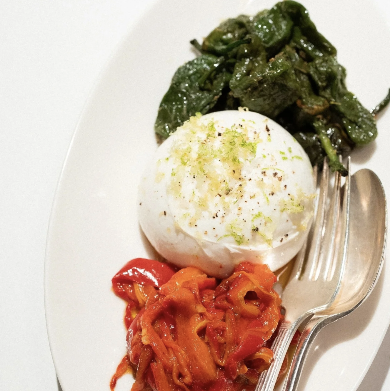 Nina Burratina / Marinated roast peppers / 80 AED