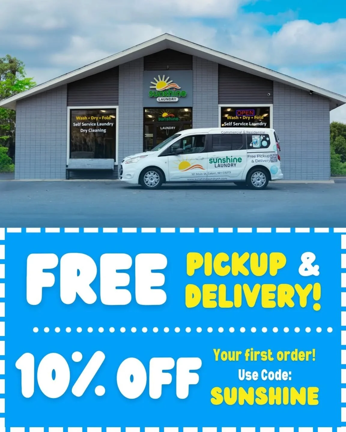 Commercial &amp; Residential Laundry Service. Simply schedule a pickup time and your laundry will be returned washed , folded and ready to be put away.