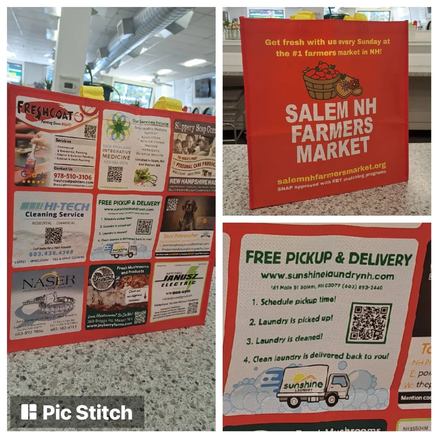 If you haven't already, stop by the @salemnhfarmersmarket and pick up a free large reusable shopping&nbsp;bag. Sponsored by many local businesses.  #shoplocal