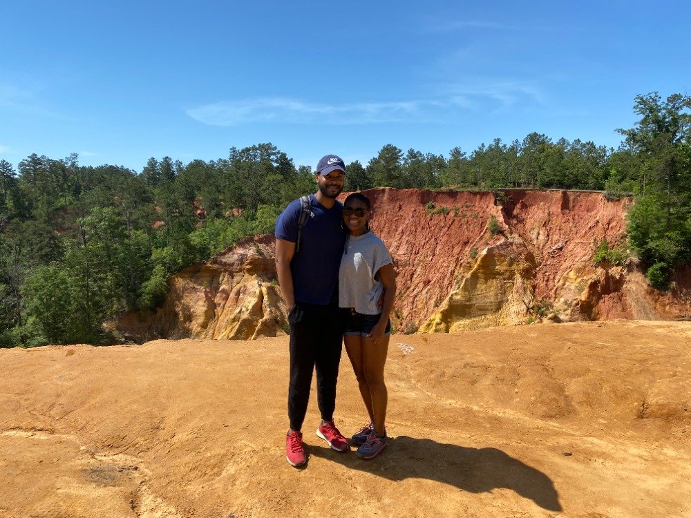 Our second date hiking in the Red Hills. 