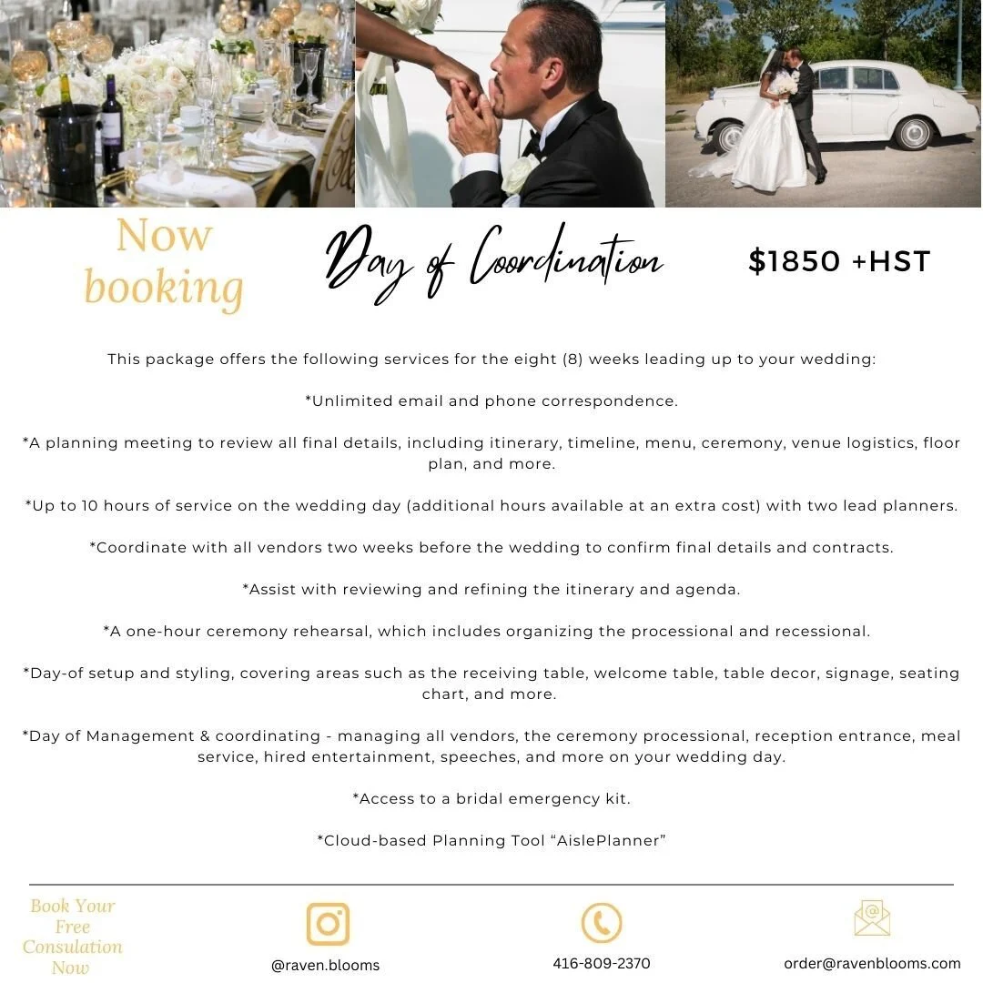 👰 Calling all 2024 Brides! Secure your spot with our Day of Coordination package! 📆✨ Don't let "not having a Day of Coordinator (DOC)" be your wedding regret. Let us handle the wedding day stress so you can enjoy every moment. 💍💖 #Weddi