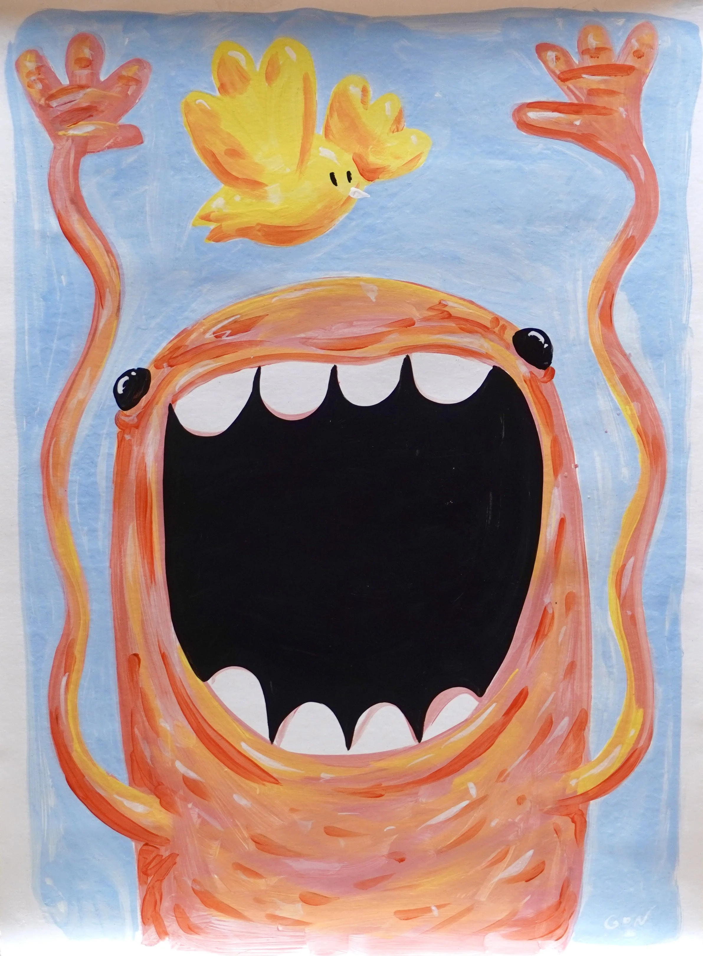 Hugger naranja, 75 x 55 cm. 