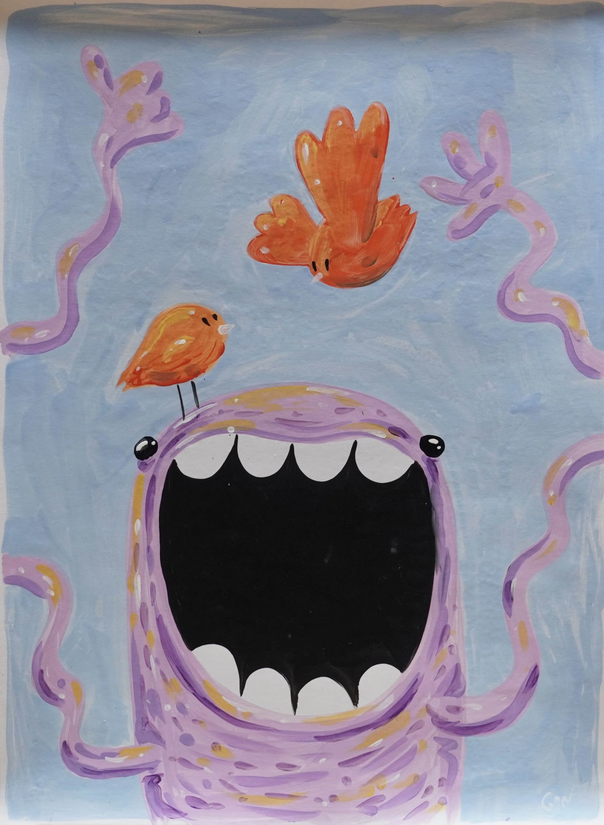 Hugger violeta, 75 x 55 cm.