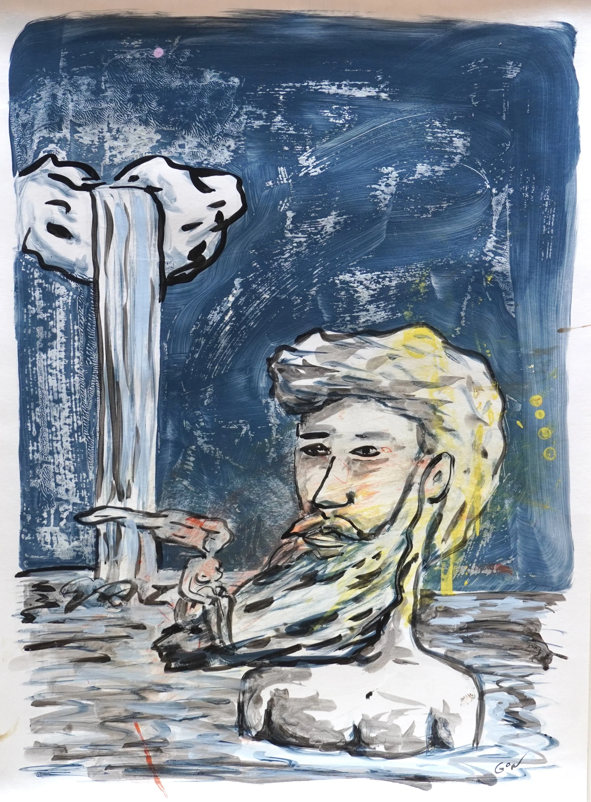 Musa en la barba, 75x55 cm 