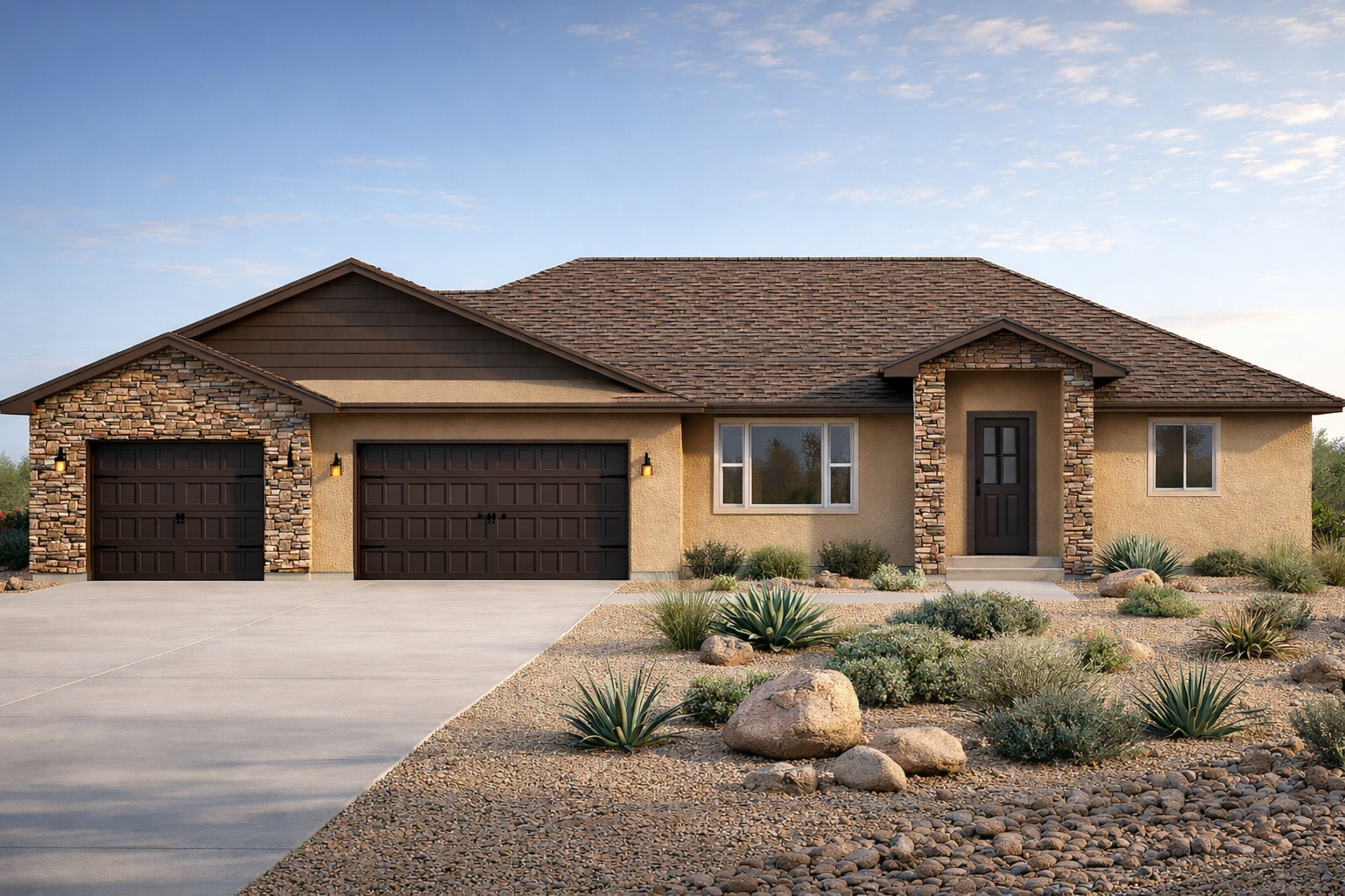 New construction Divide model home sold in Pueblo West CO by Western Ridge Homes.