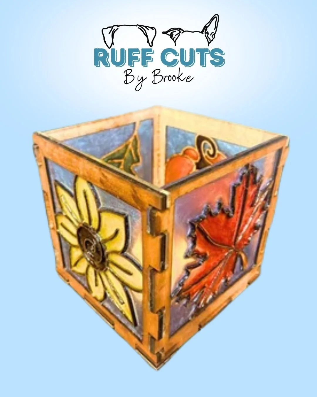 4 Sided Fall Candle Holder