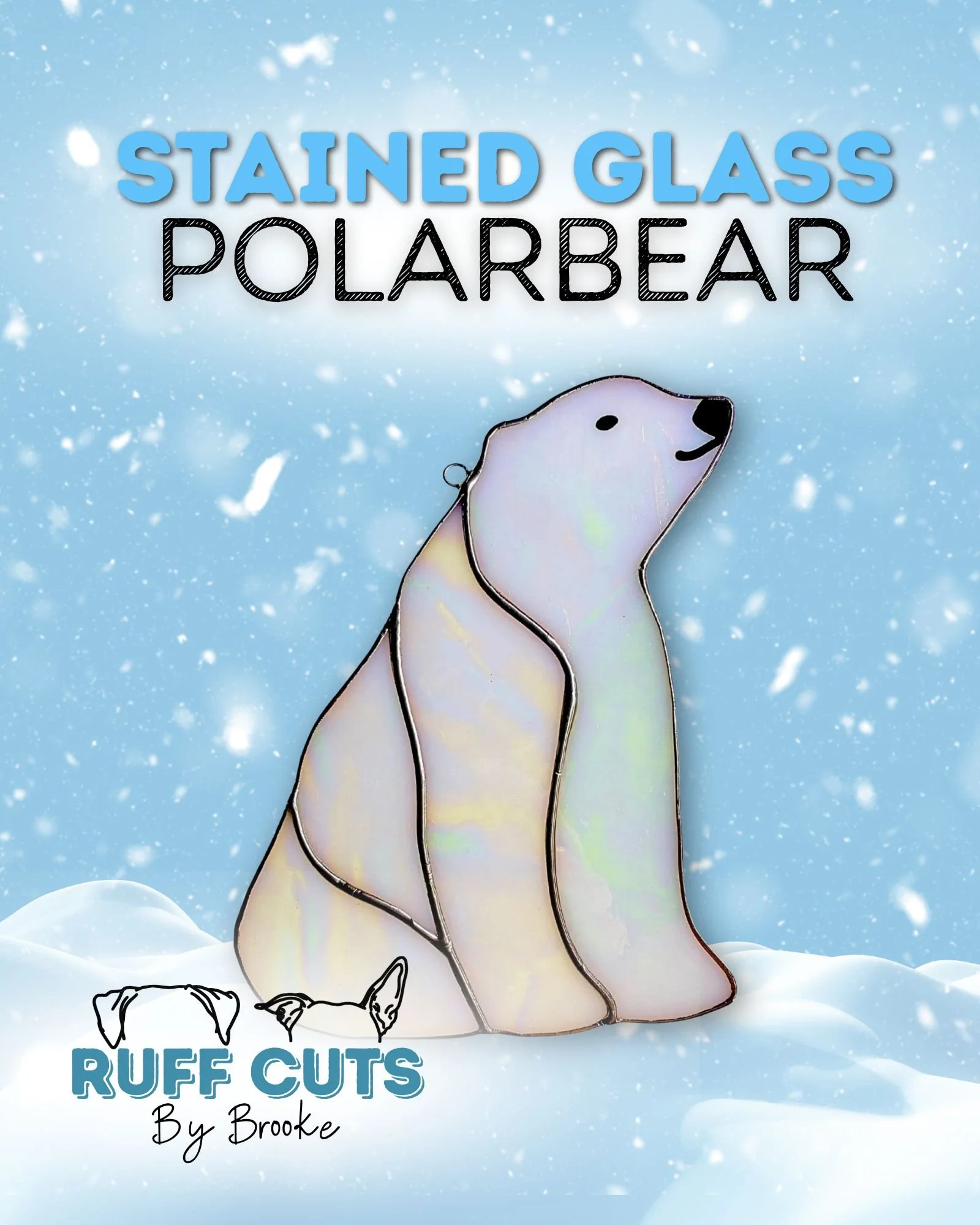Stained Glass Polar Bear