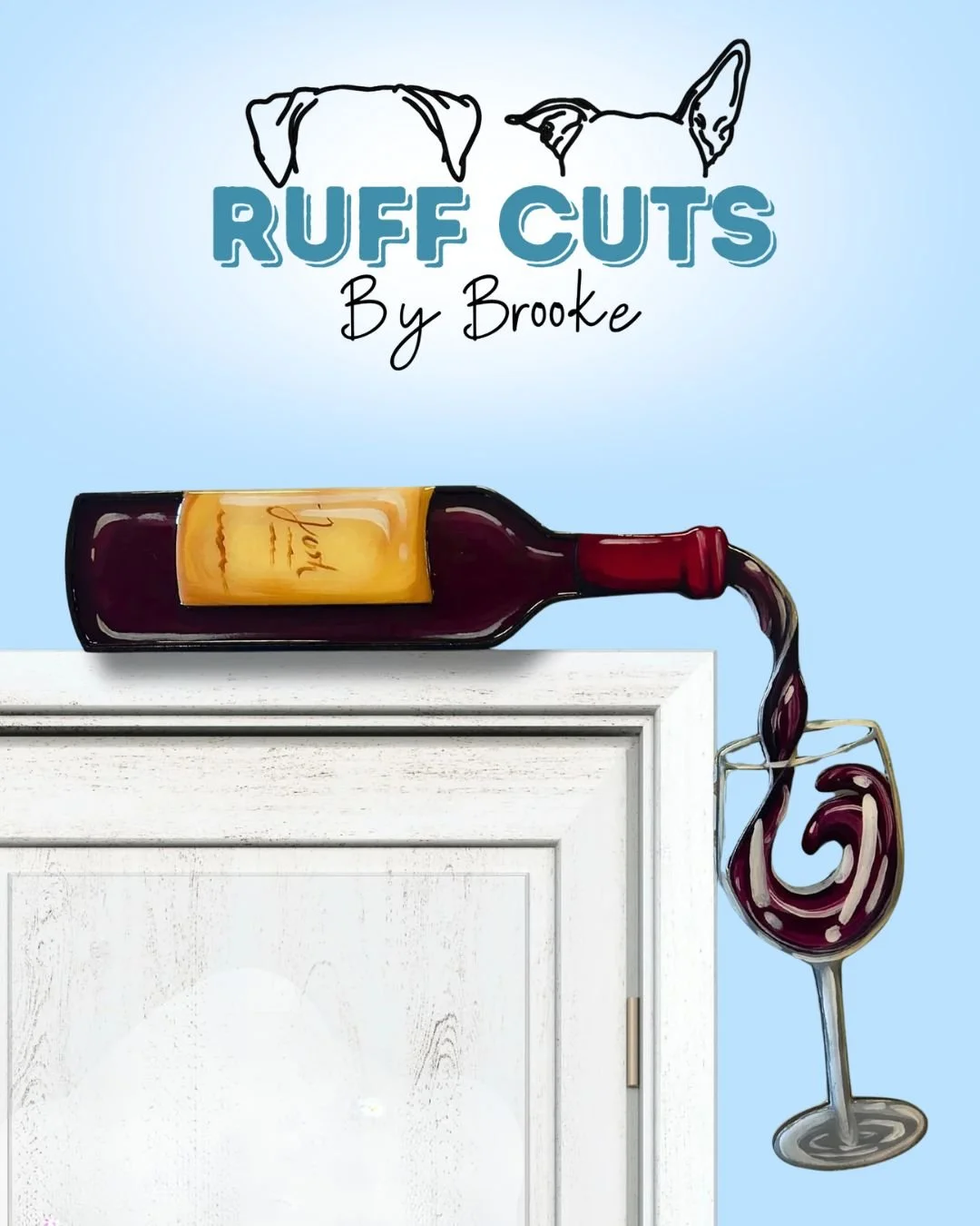 Wine Lover Resin Door Sitter