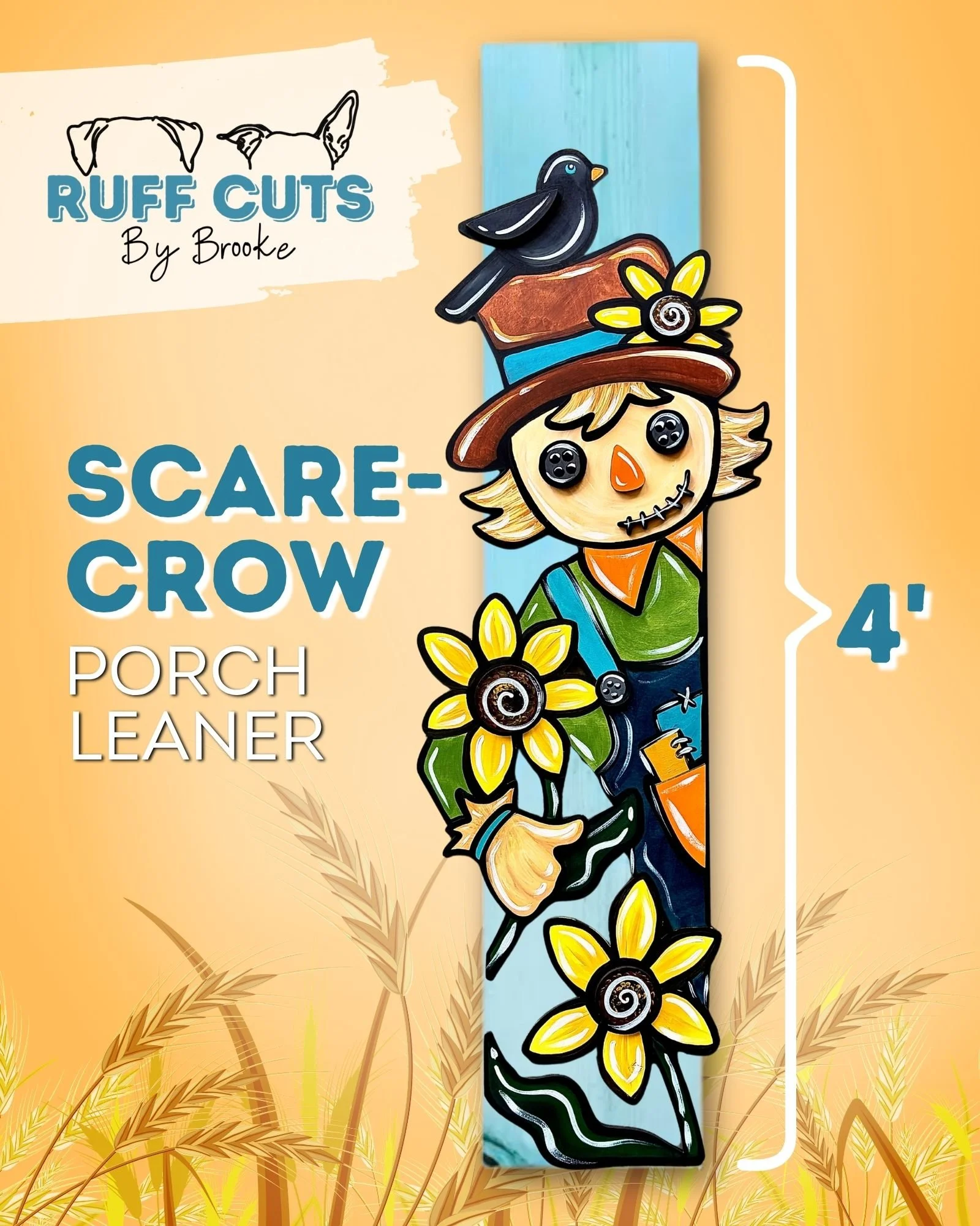 4 Foot Scarecrow Porch Leaner