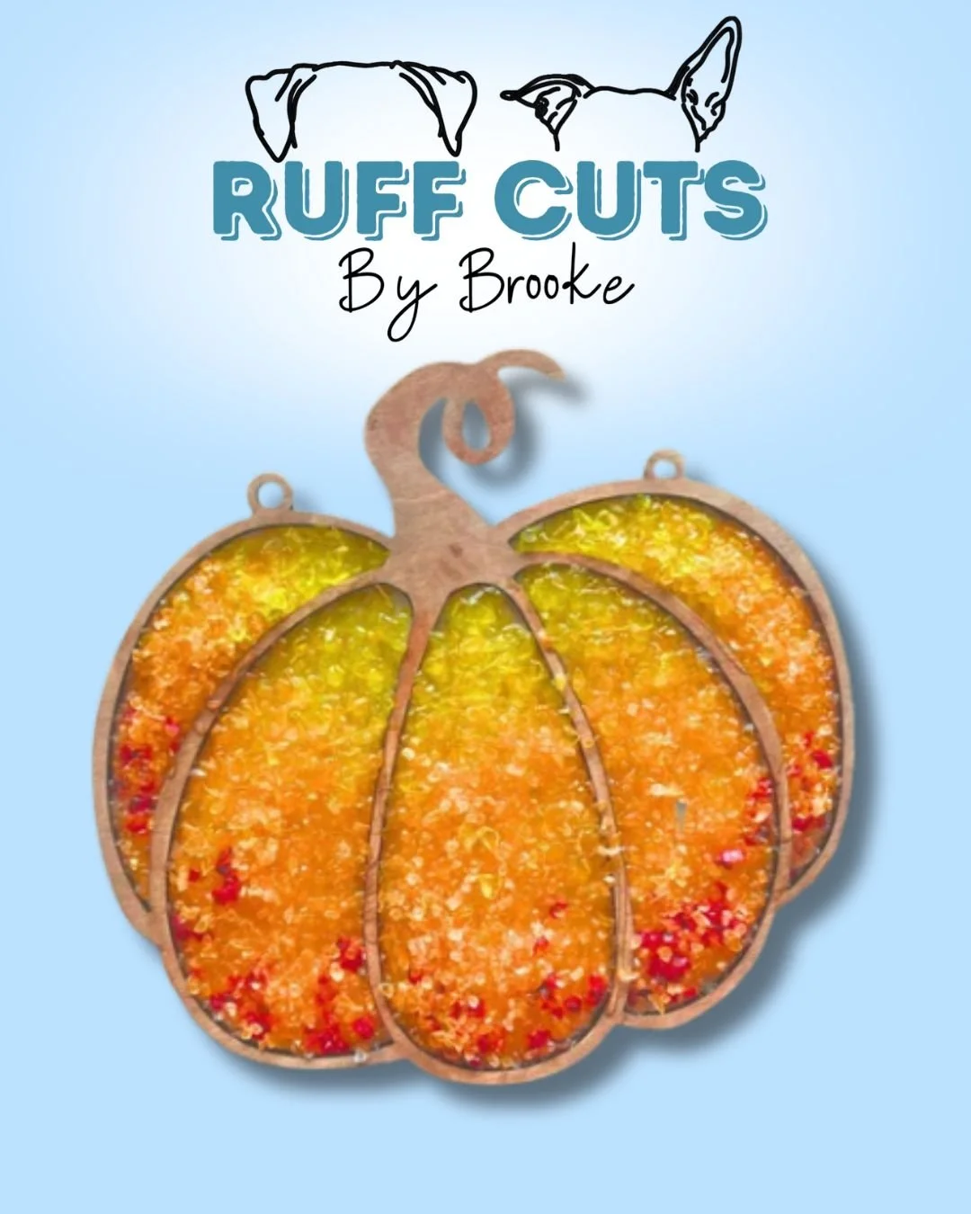 Crushed Glass Pumpkin