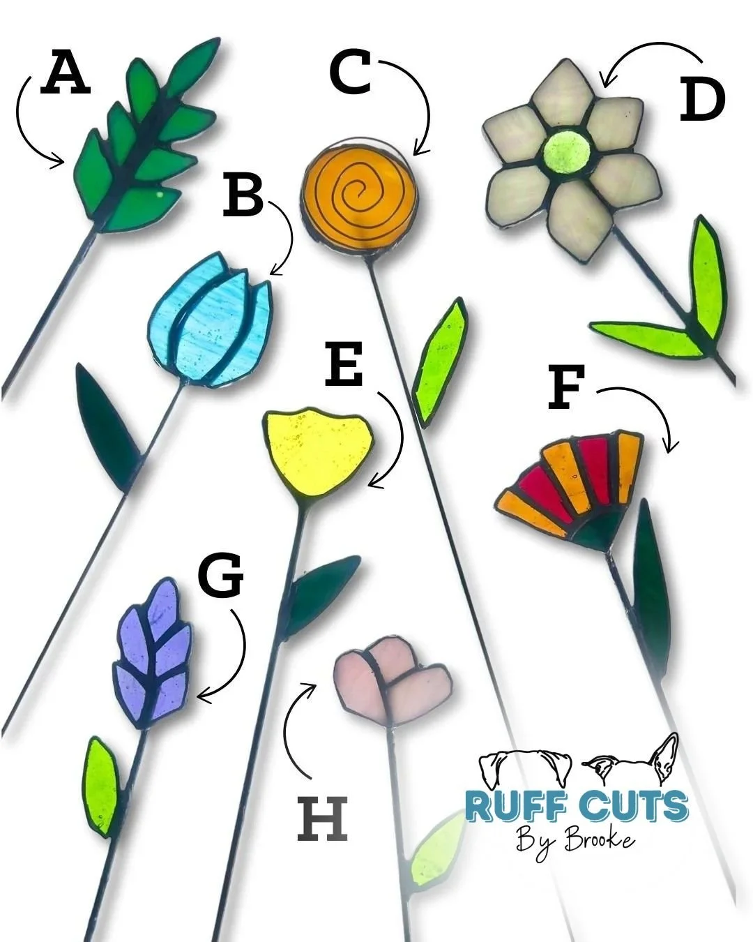 Floral Bouquet Glass Flowers