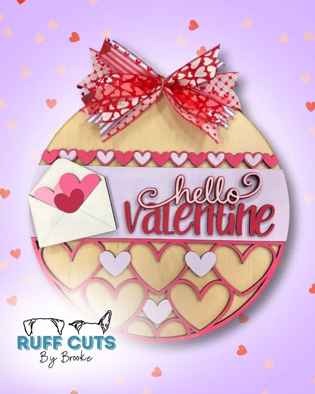 Hello Valentine Love Letter Door Hanger