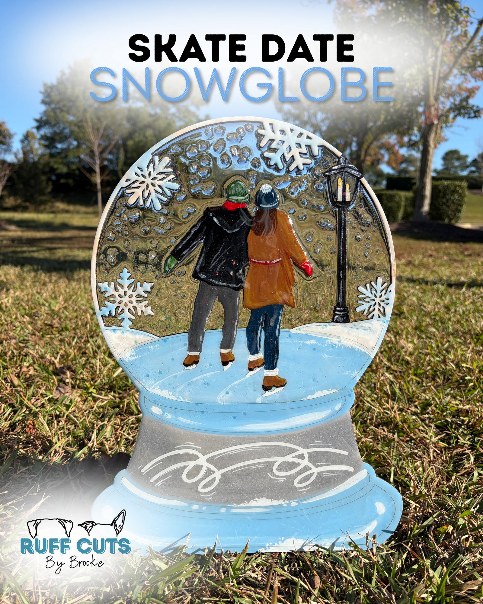 Skate Date Snow Globe