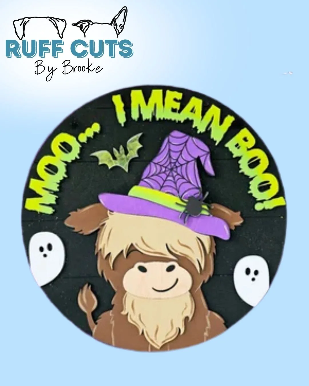 Spooky Cow Door Hanger