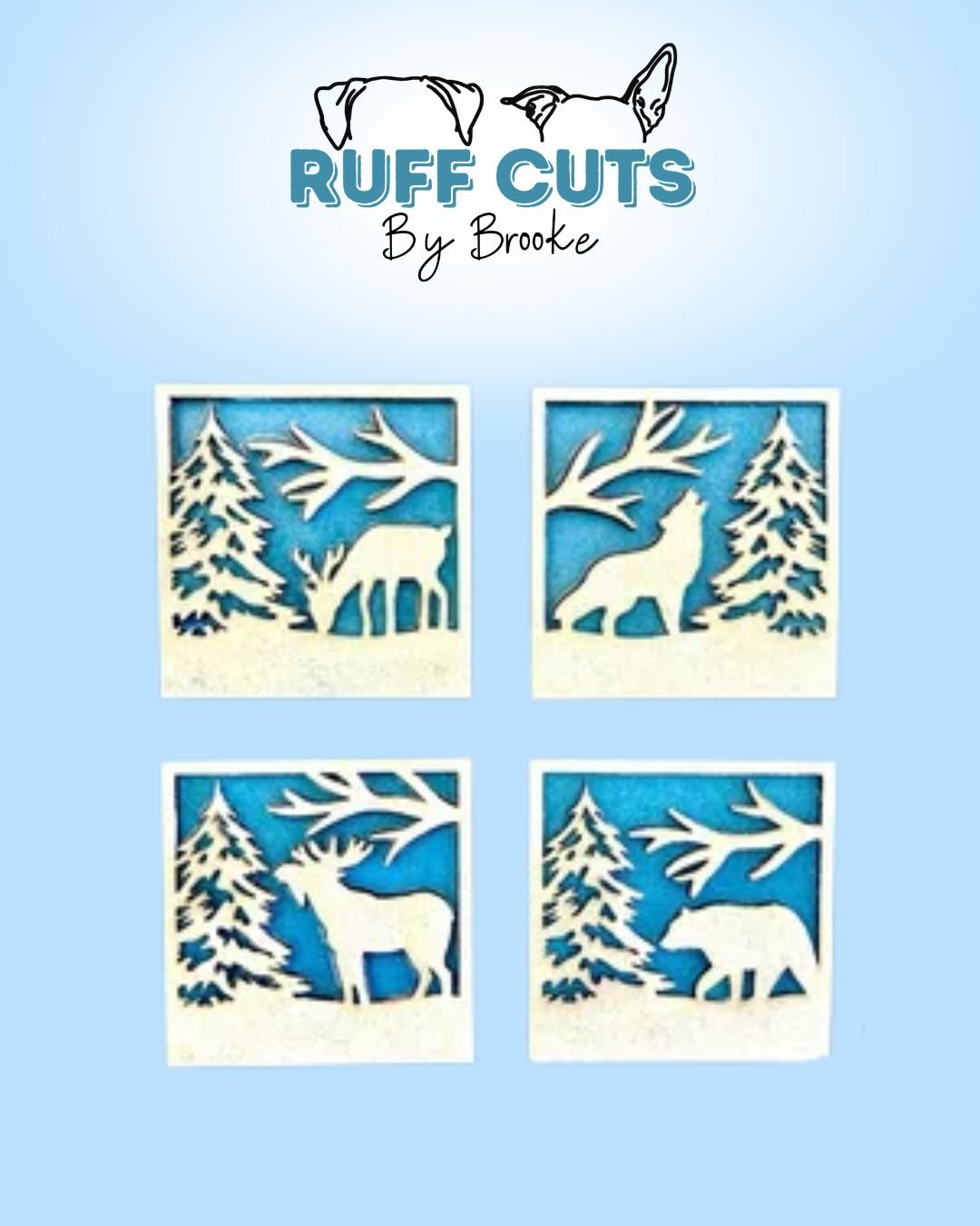 Winter Creatures Set of 4 Coasters
