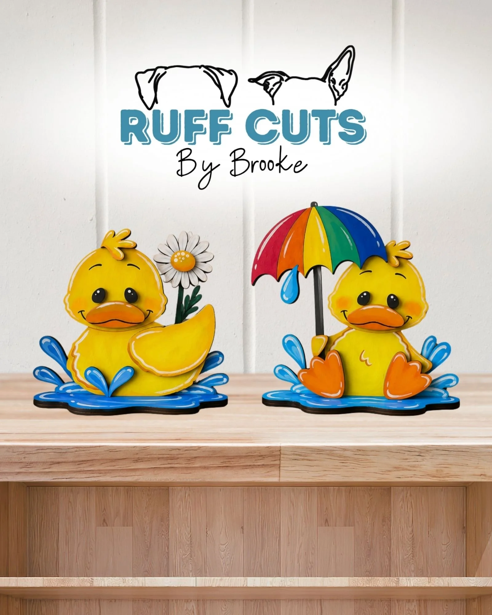 Puddle Ducklings Wooden Stand Ups