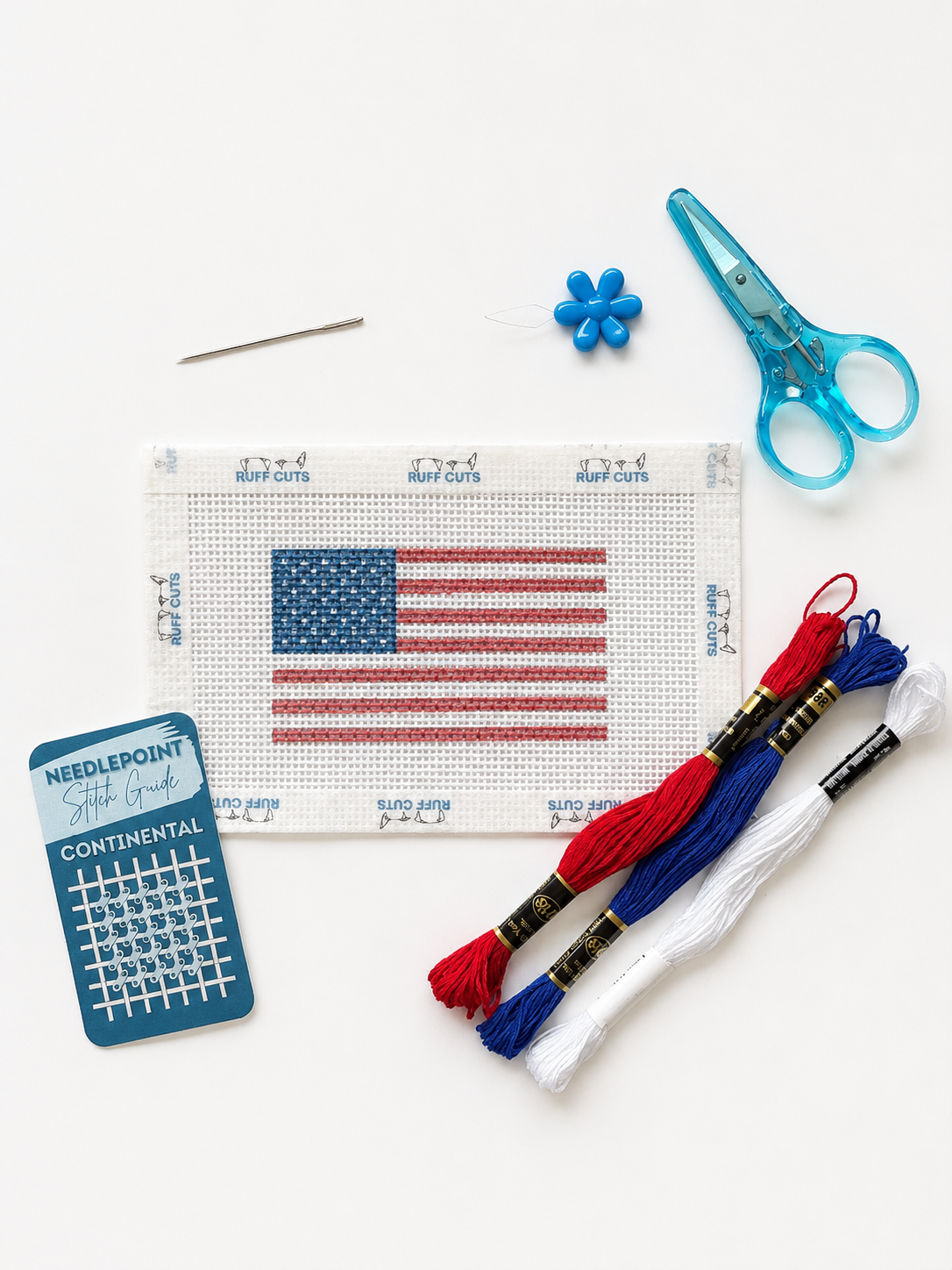 American Flag Needlepoint Complete Kit!