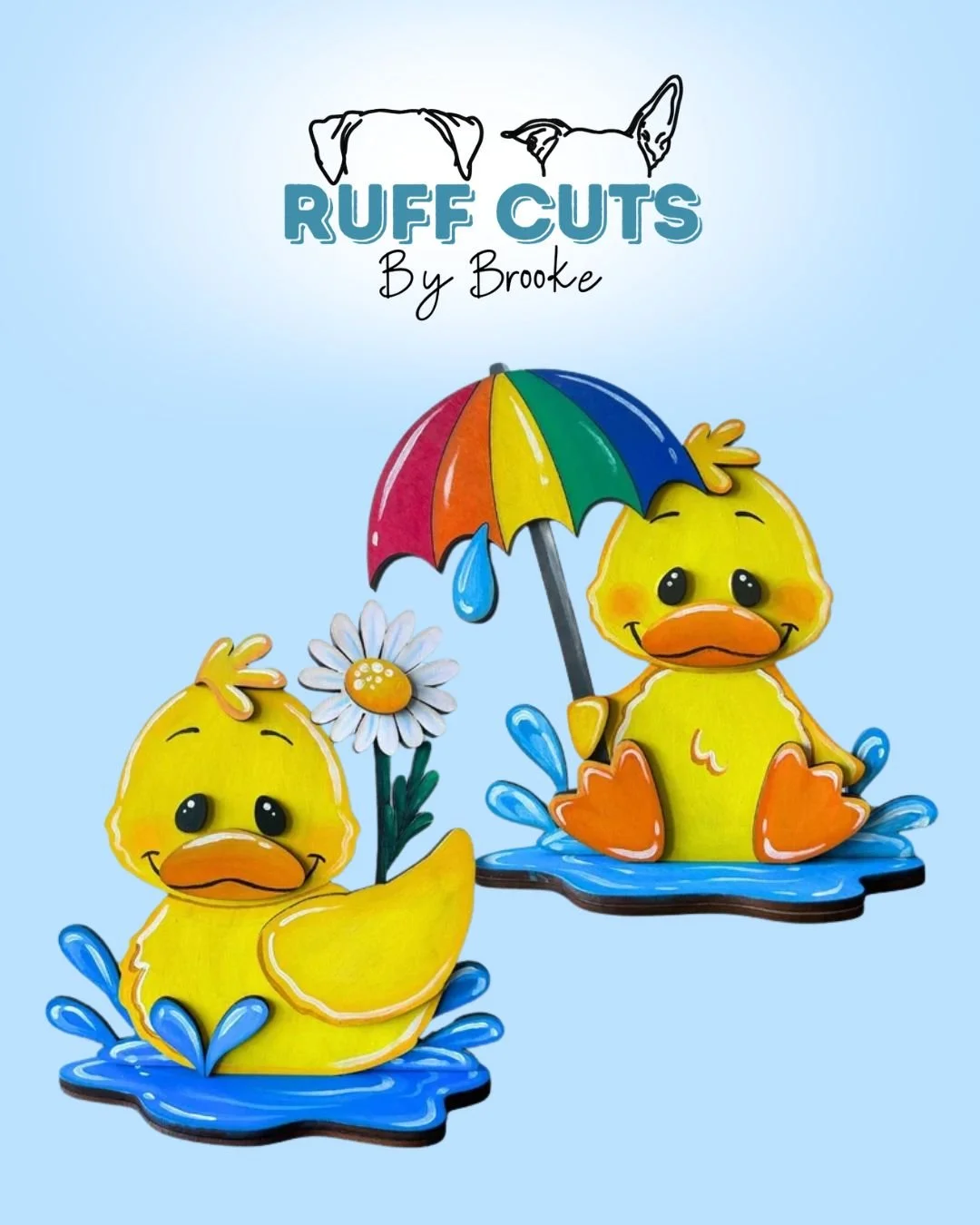 Puddle Ducklings Wooden Stand Ups