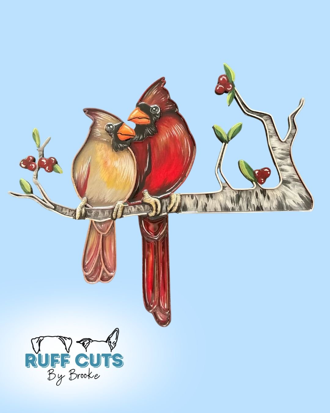 Cardinal Branch Door Sitter