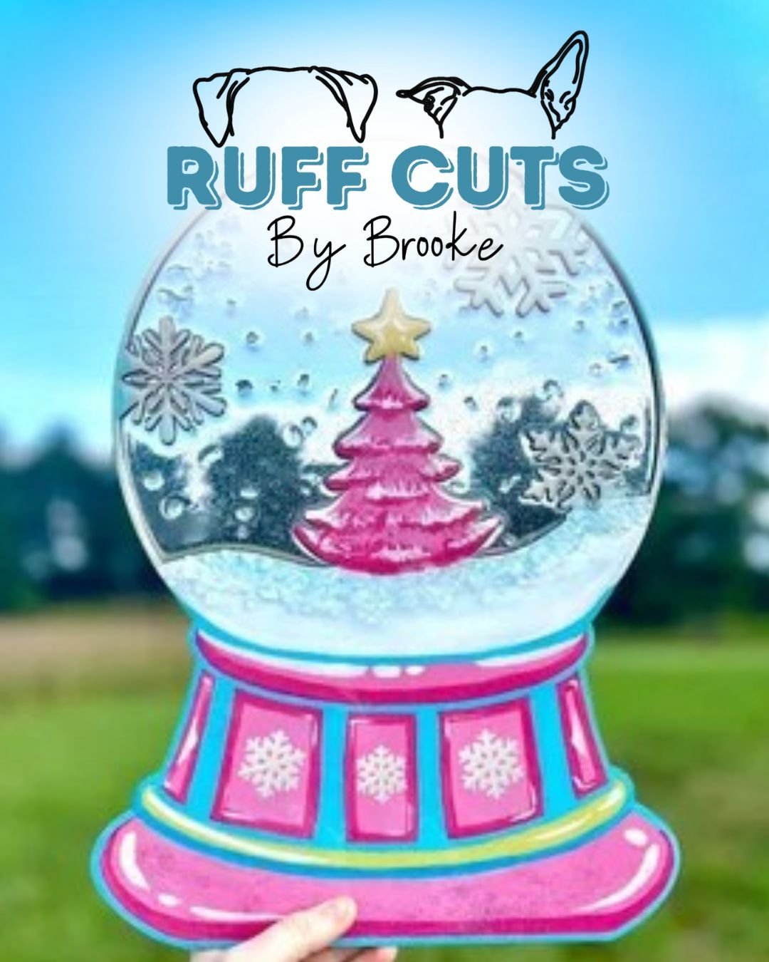 Pink Christmas Tree Snow Globe