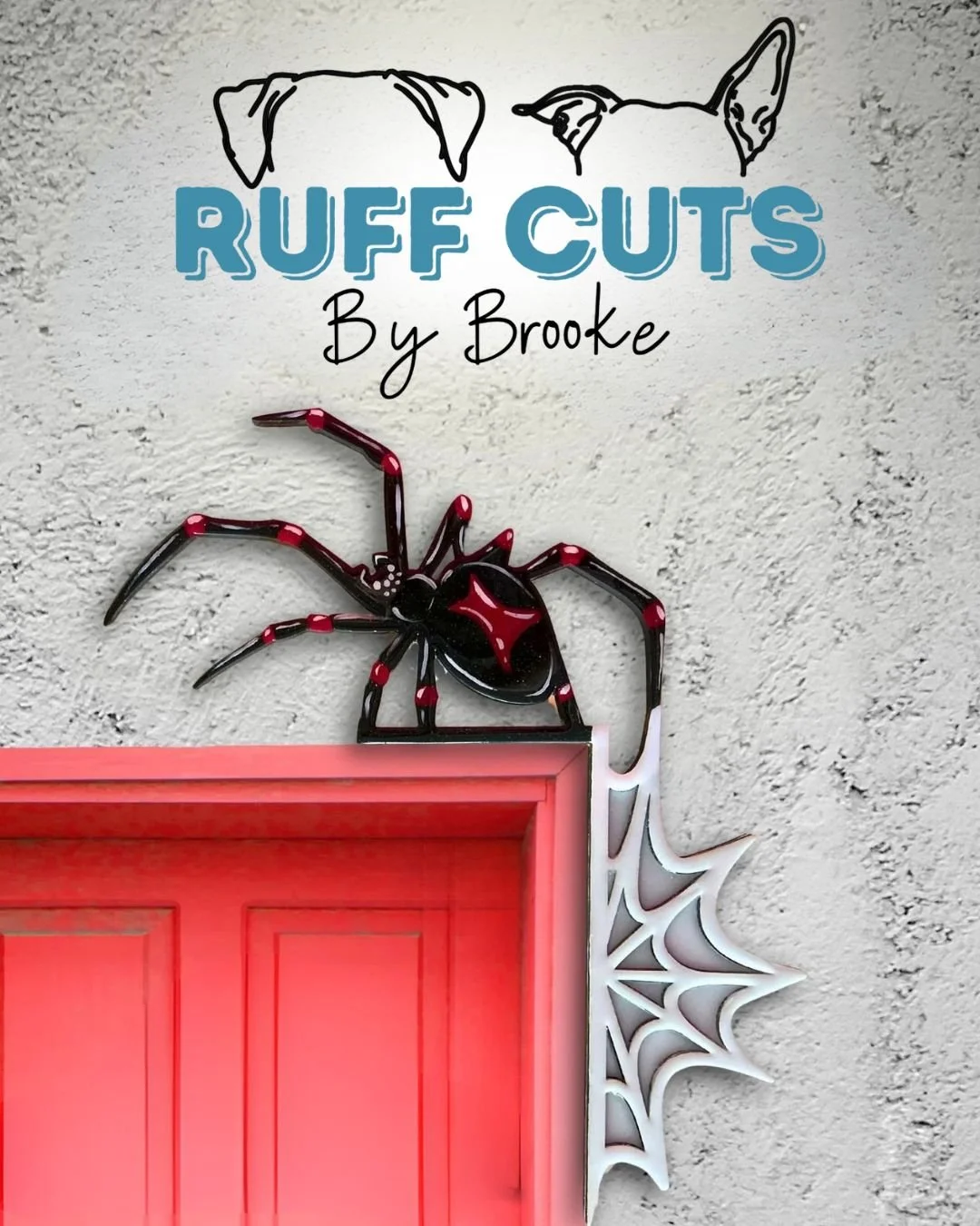 Black Widow Resin Door Sitter