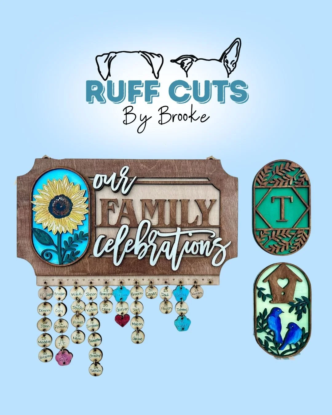 Family Celebrations Interchangeable Calendar SUMMER