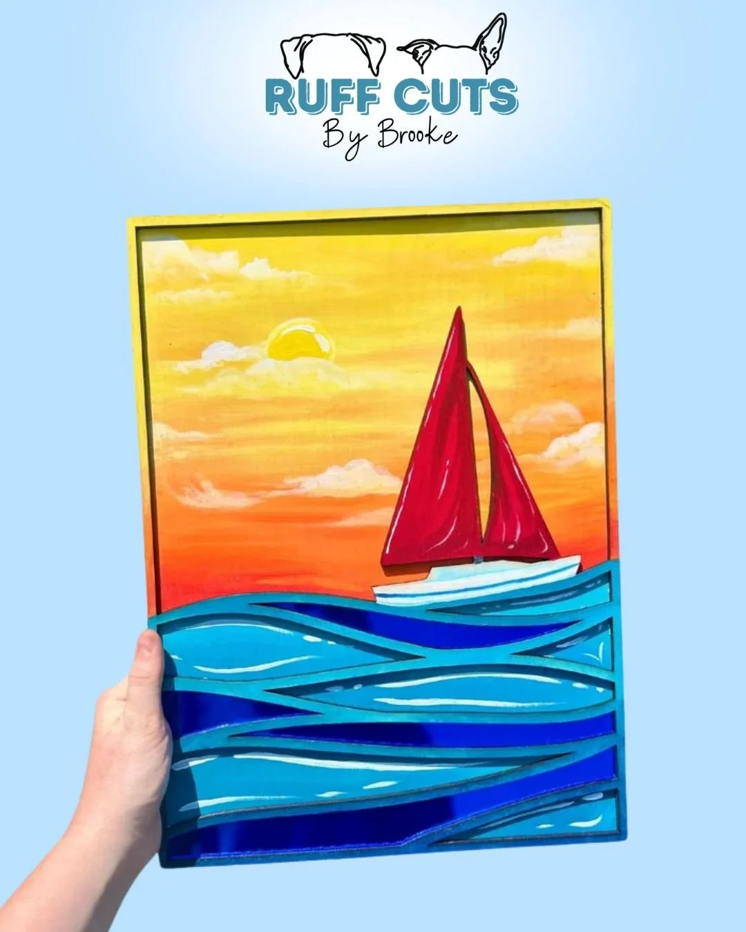 Mirrored Sailboat Sunset