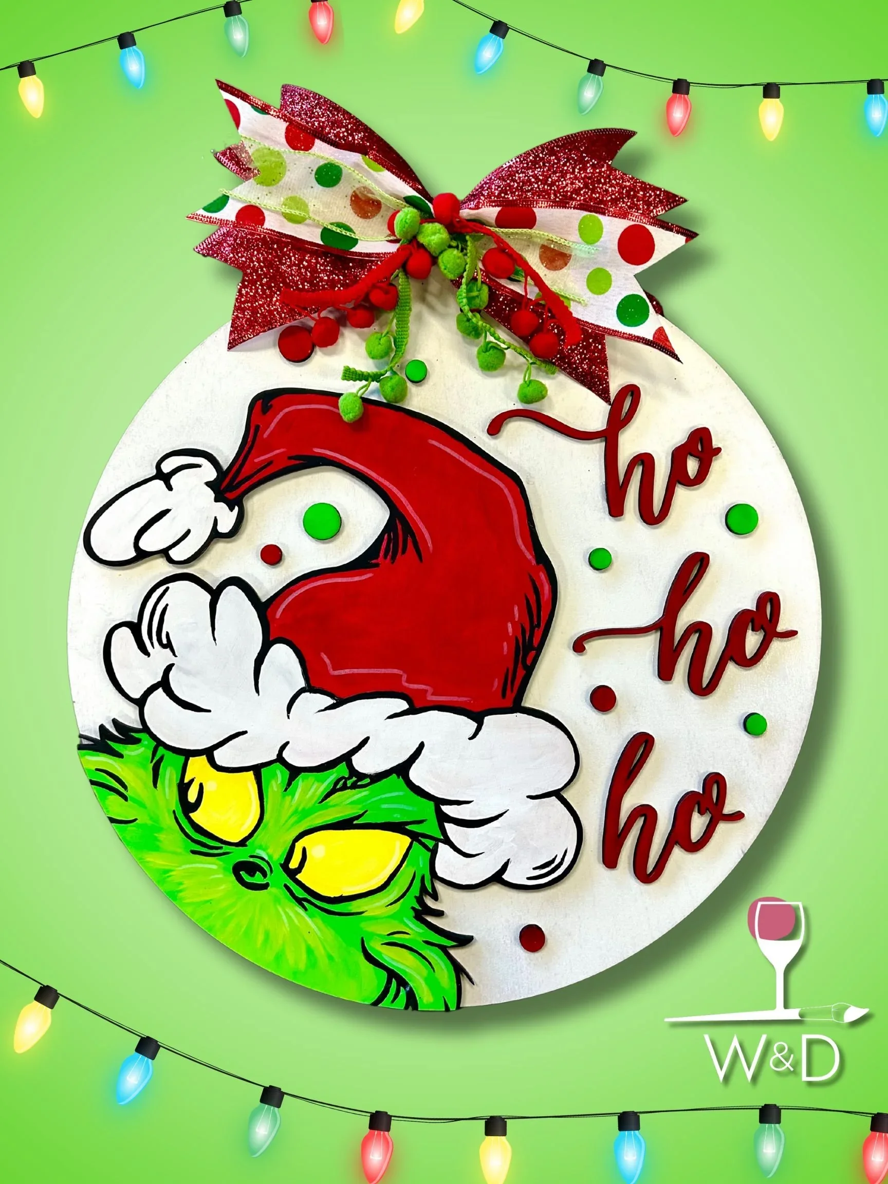 Ho Ho Ho GRINCH Door Hanger