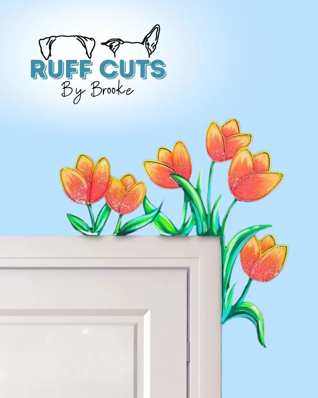 Spring Tulips Resin Door Sitter