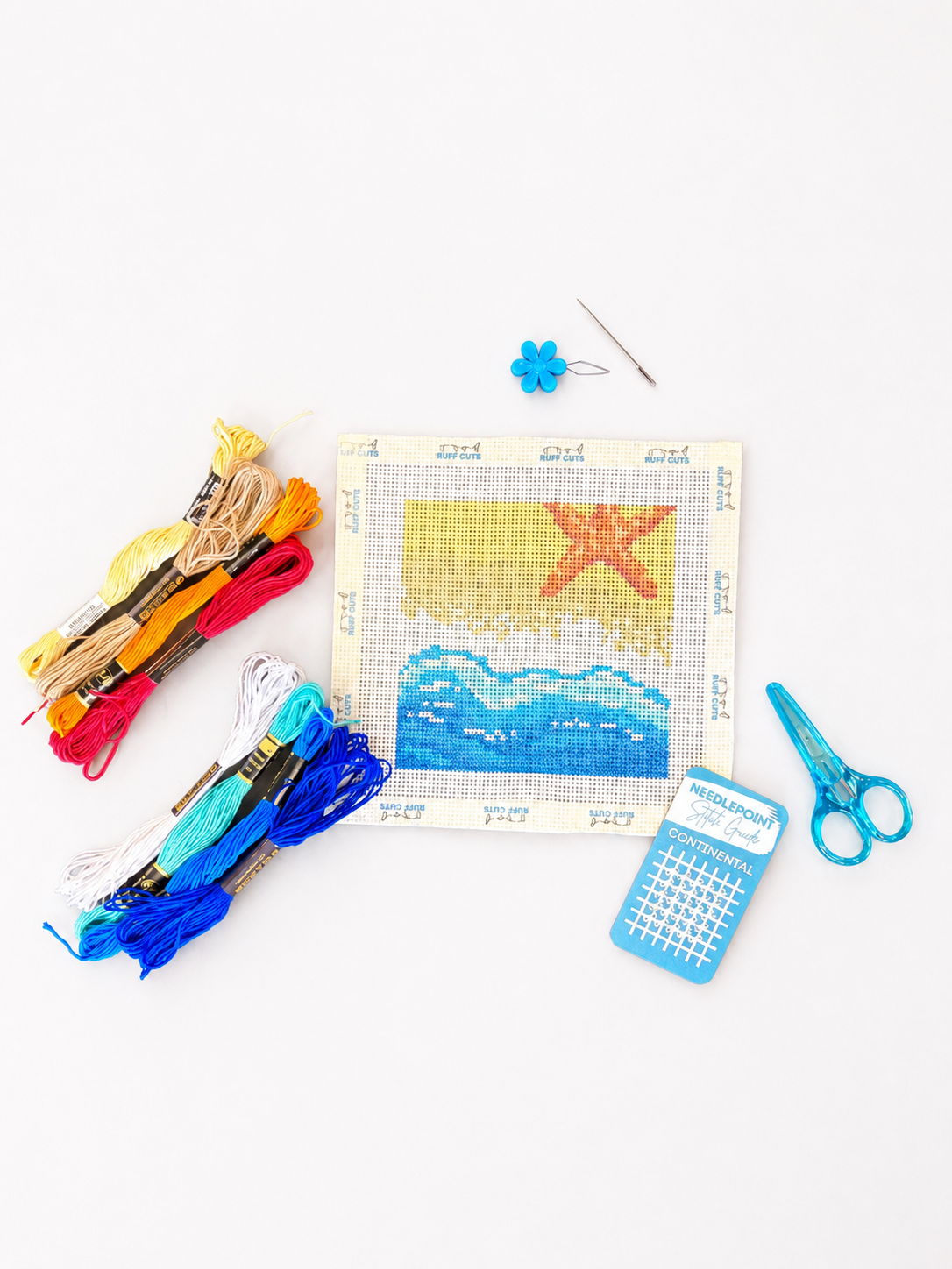 Starfish Wave Complete Needlepoint Kit!