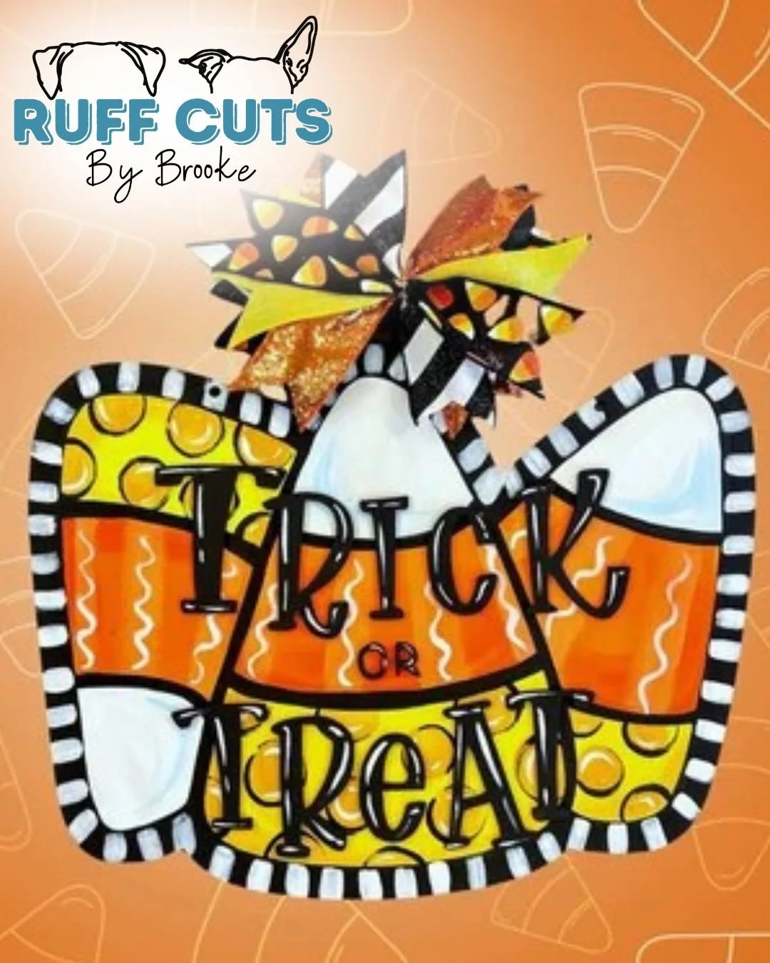 Trick or Treat Candy Corn Door Hanger