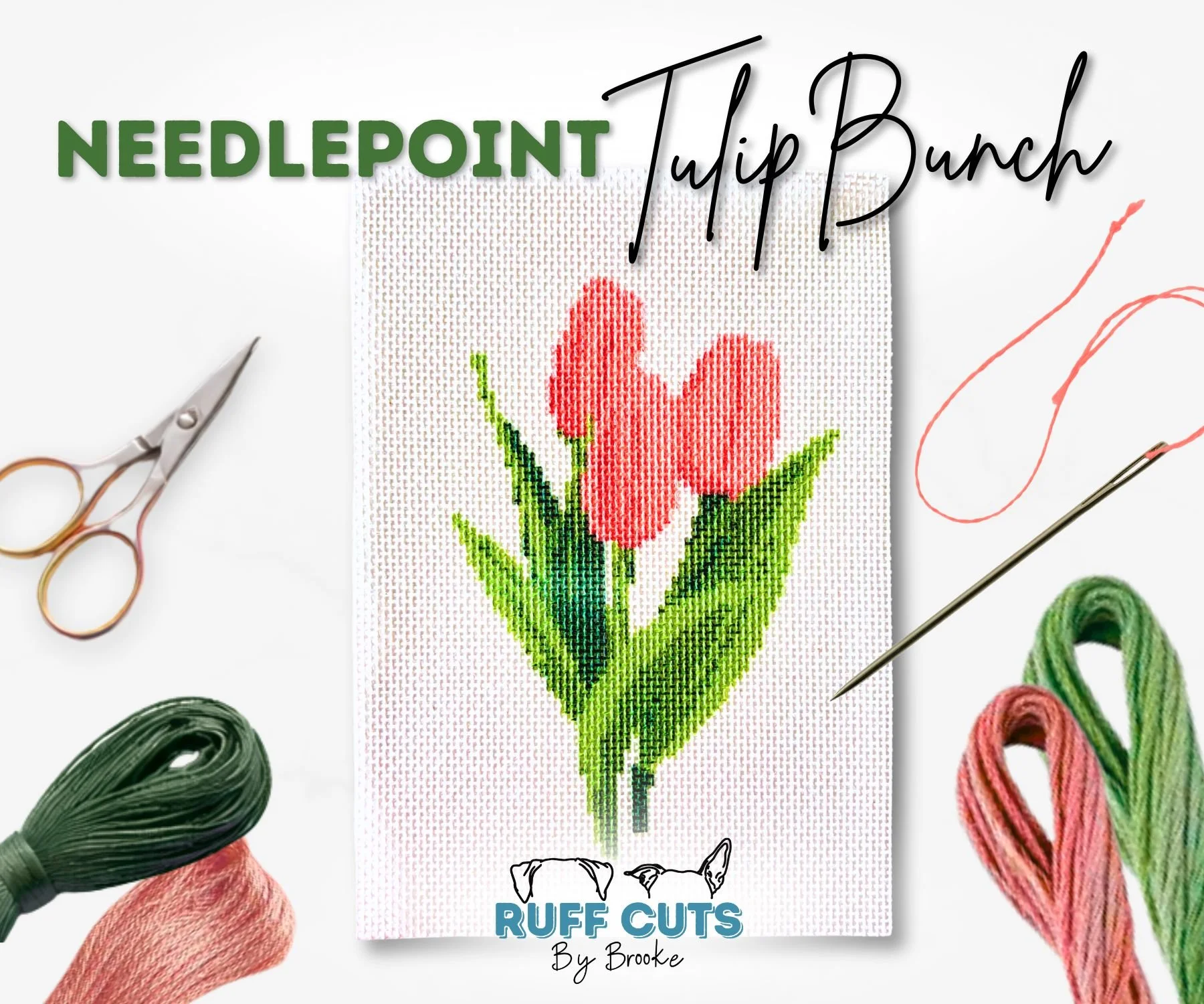 Needlepoint Tulip Bunch
