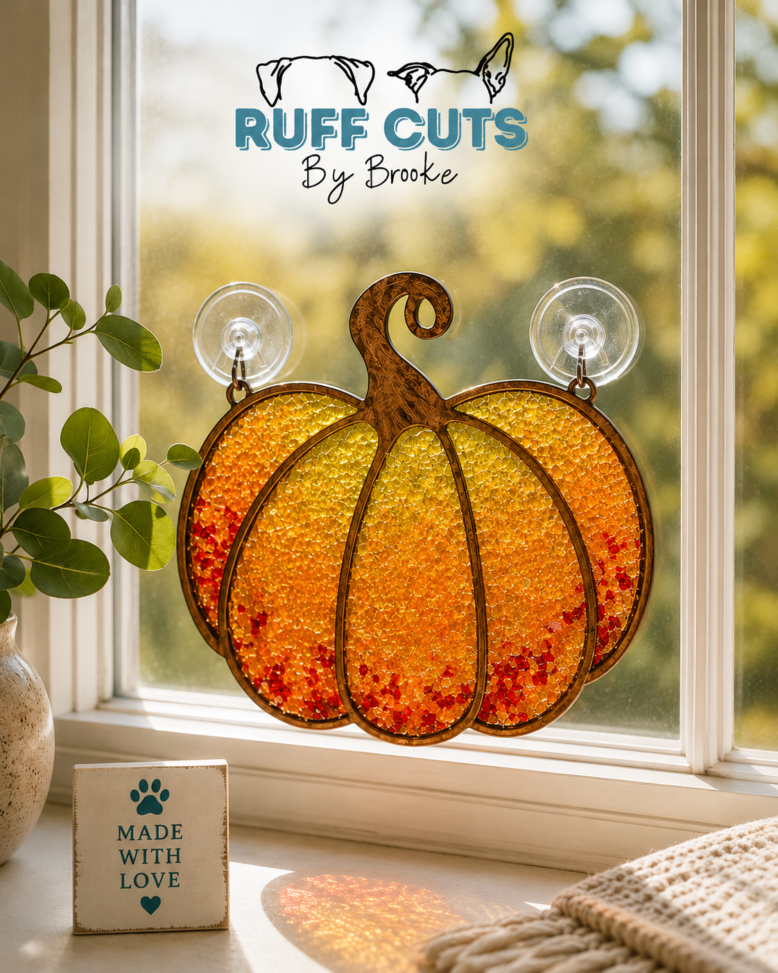 Crushed Glass Pumpkin