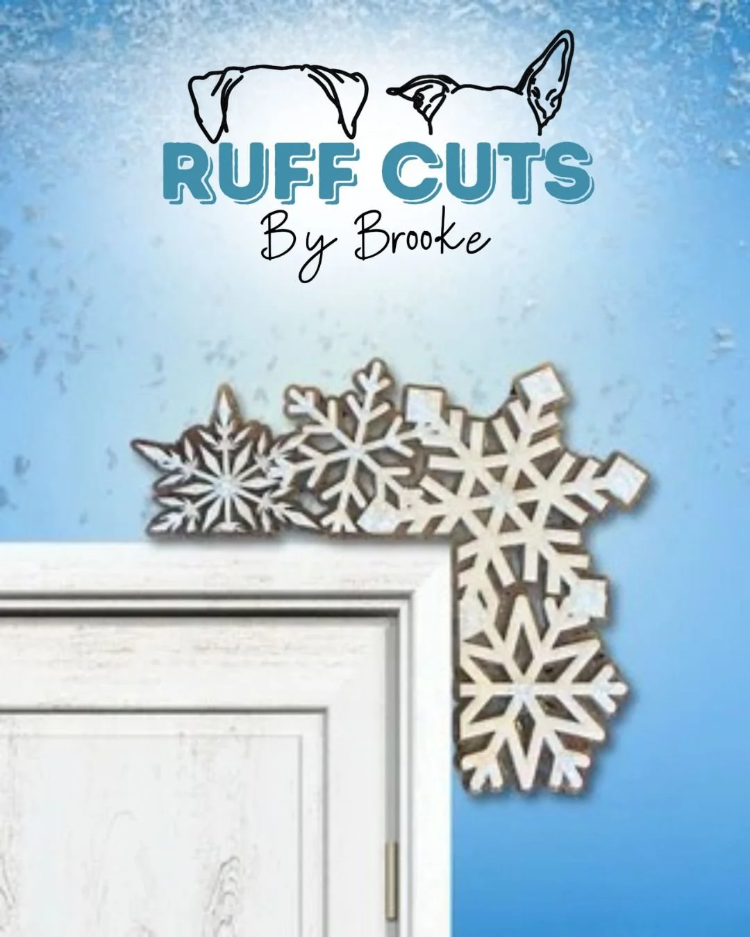 Rustic Snowflakes Door Sitter