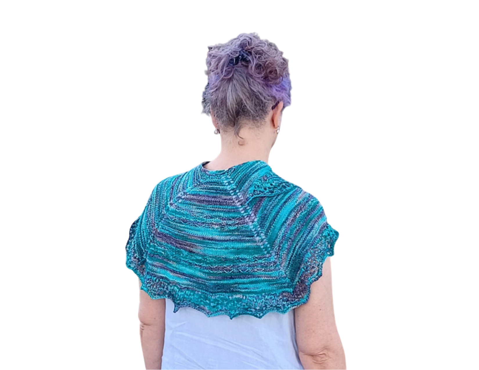 Sea Glass Shawl Pattern by Brenda Castiel