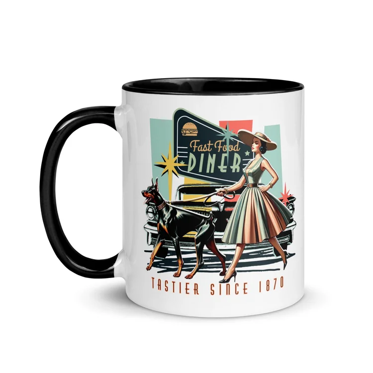 1950's Retro Chic Doberman Standard Mug