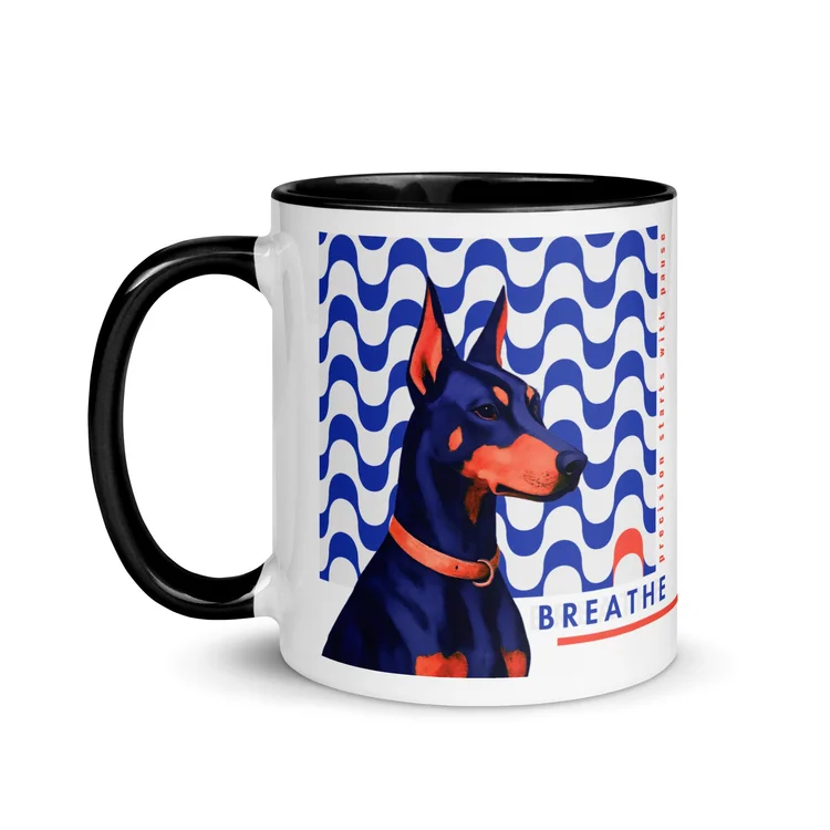 Doberman Breathe Standard Size Mug