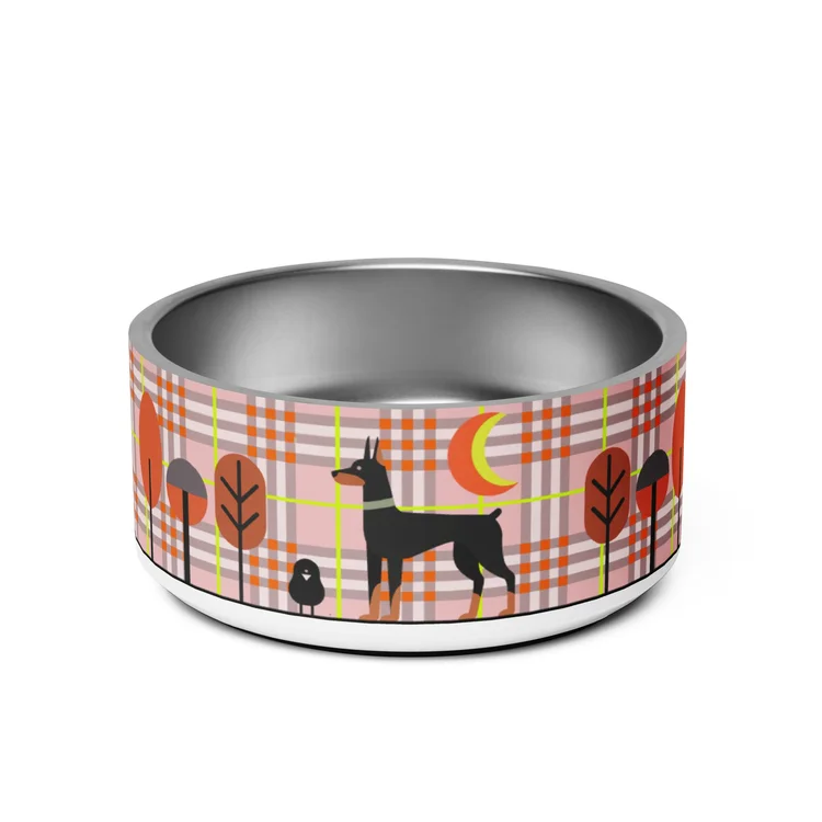 The Huntress Doberman Dog Bowl