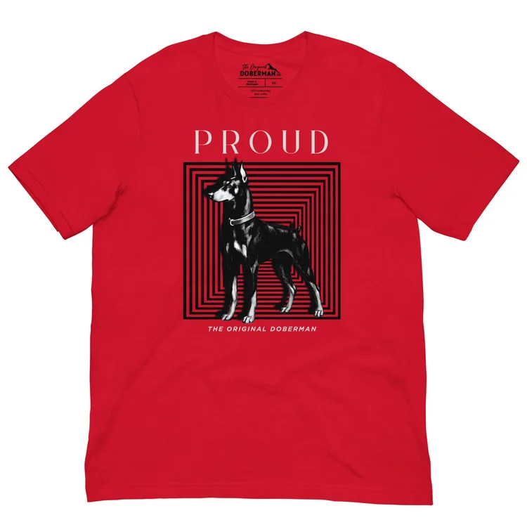 Proud American Doberman Unisex t-shirt